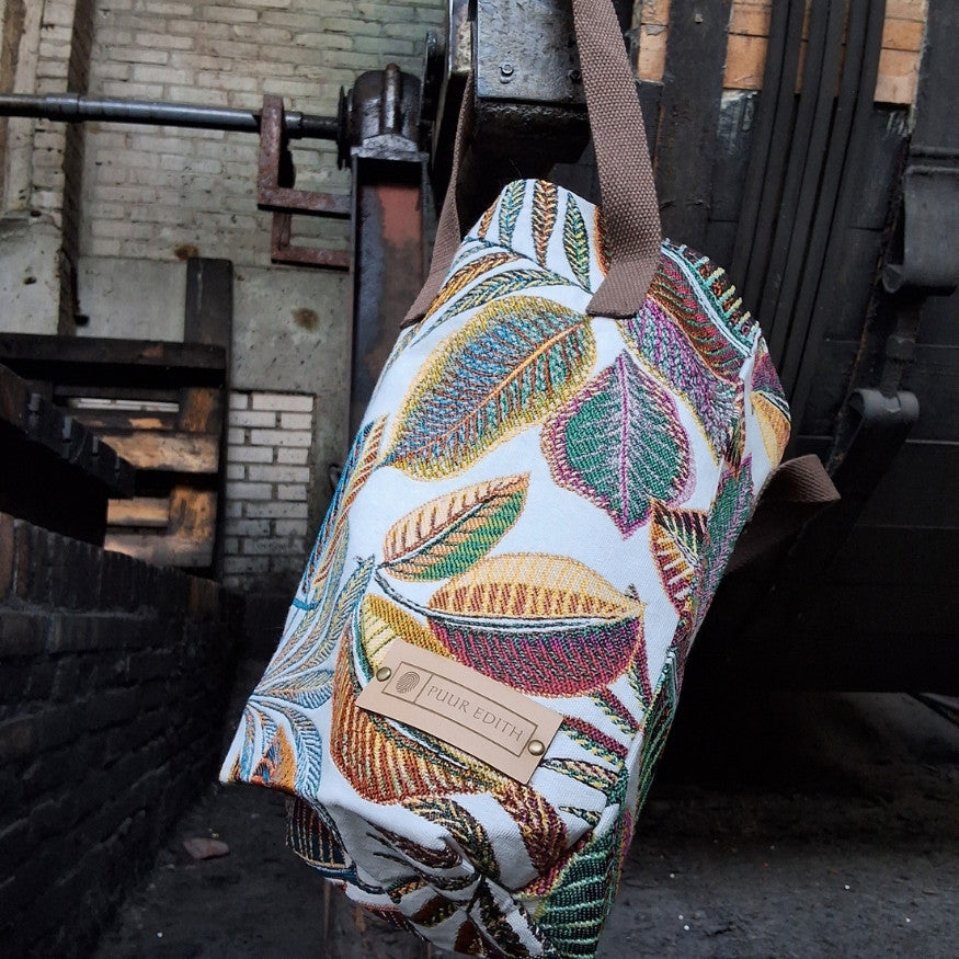 JacquardshoppertassmallLeaf - Puur Edith