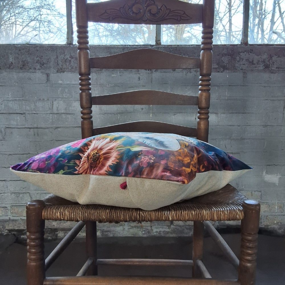 Kussen | Tijger met blauwe ogen