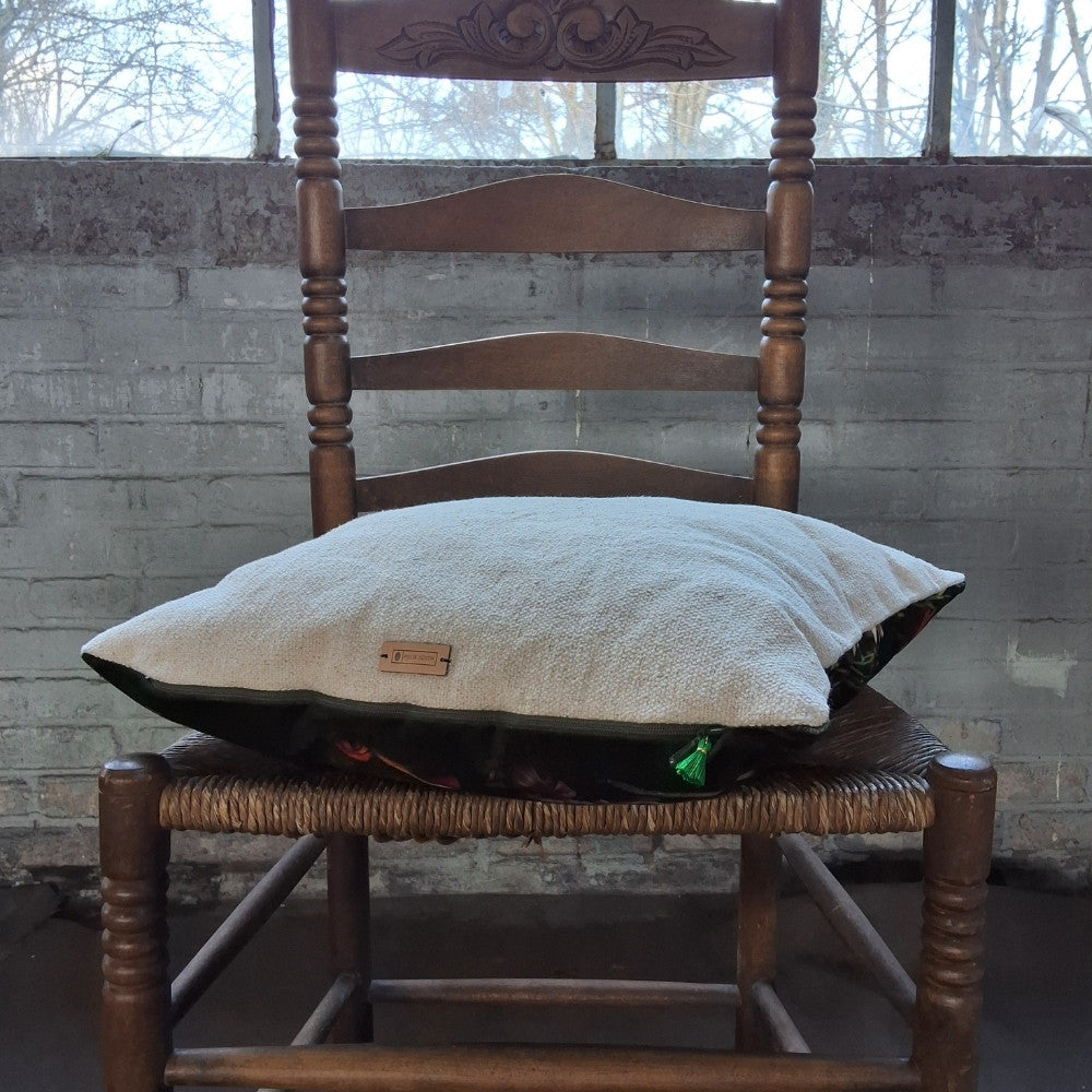 Kussen | Vlinders & vogels in groen