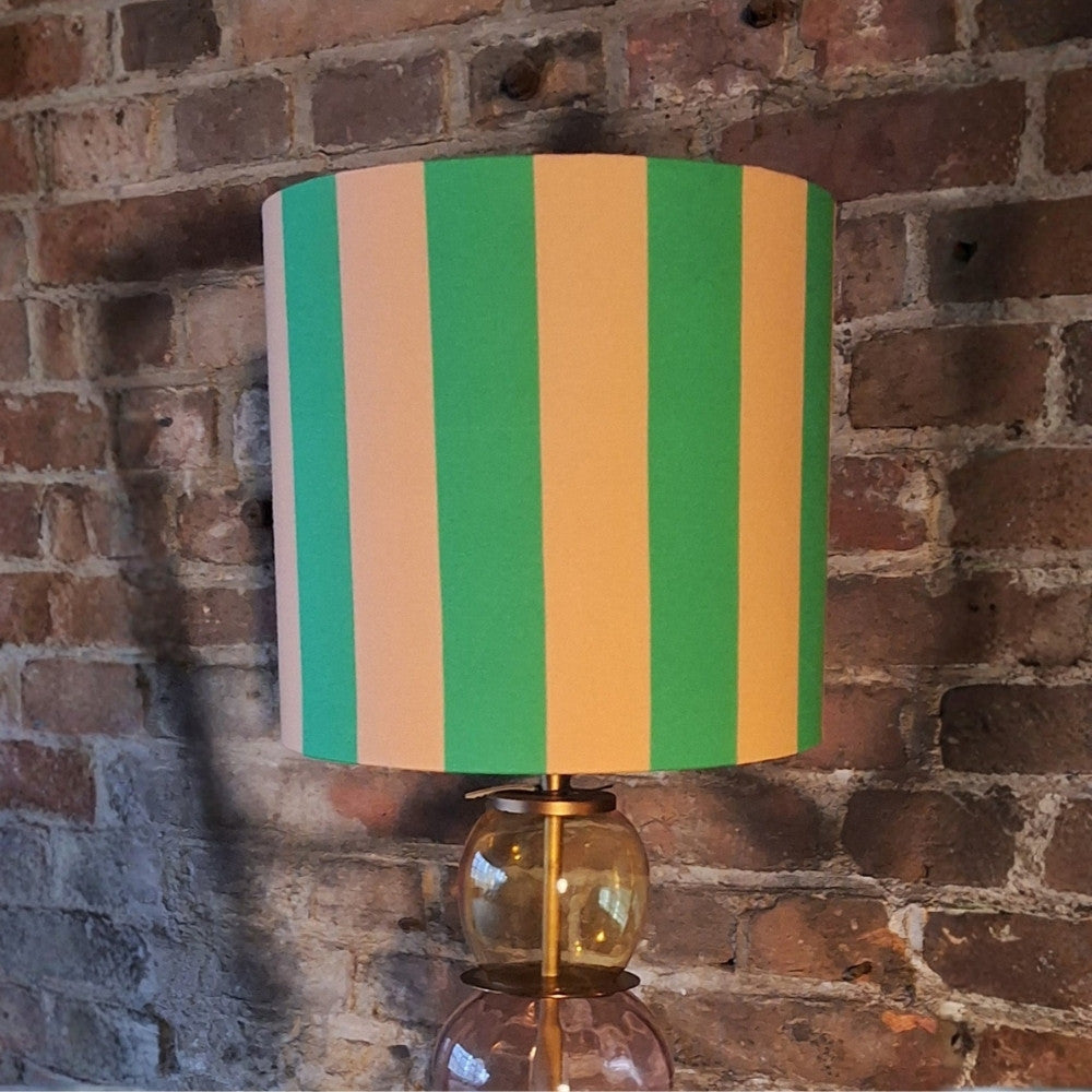 Lampenkap_groene_blokstreep_2 - Puur Edith
