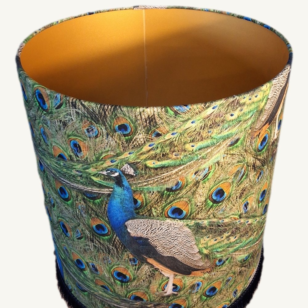 Lampenkap_pauw_met_franje_1 - Puur Edith