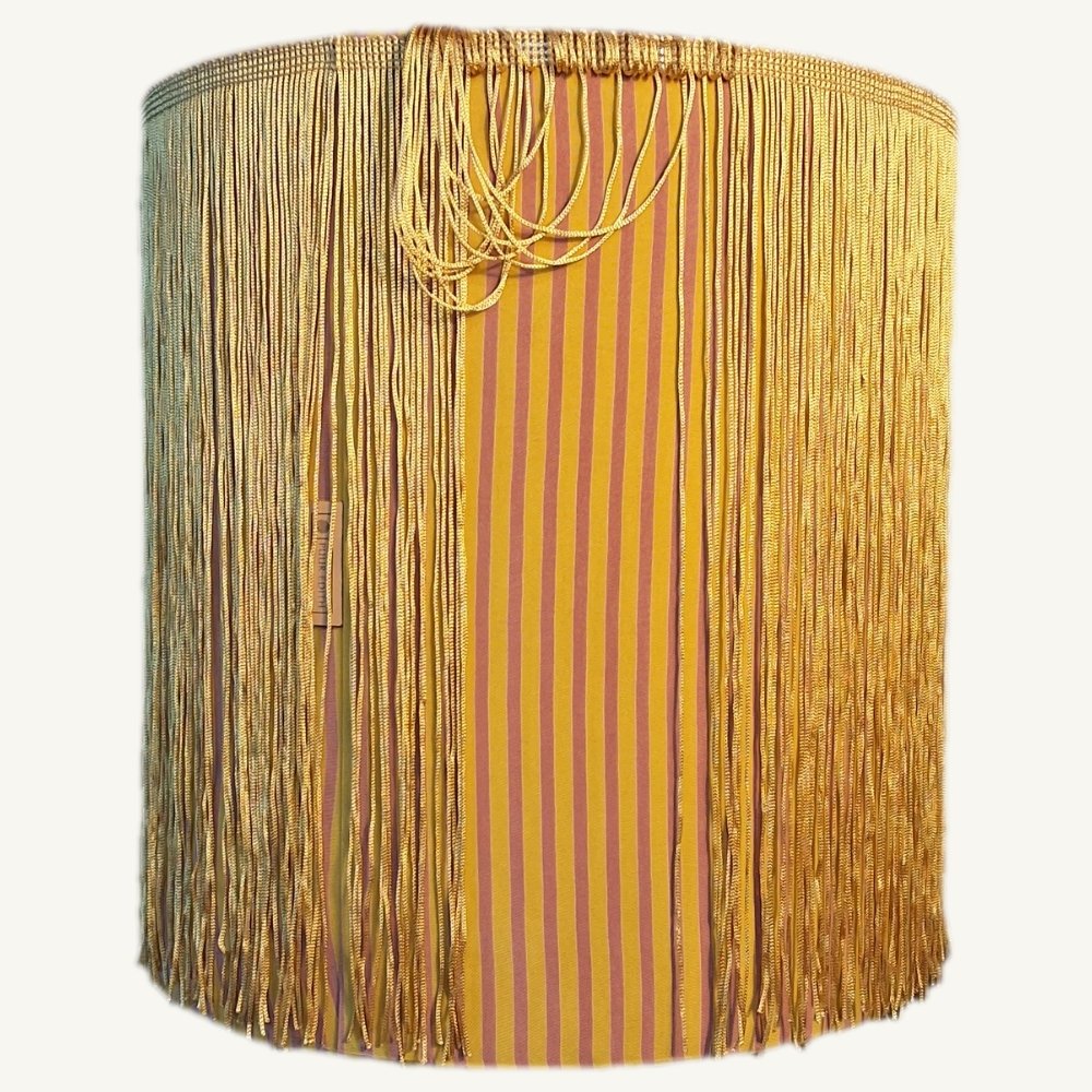 Lampenkap_roze_streep_met_franje_3 - Puur Edith