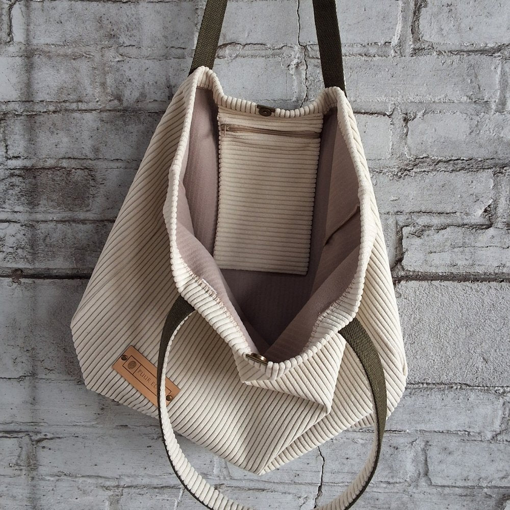 Shopper tas medium | Crème wit