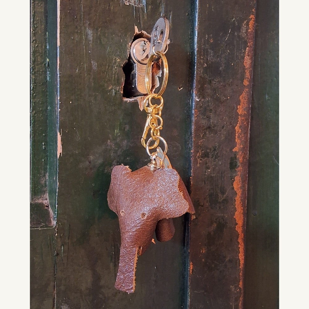 Sleutelhanger_Olifant_bruin - Puur Edith