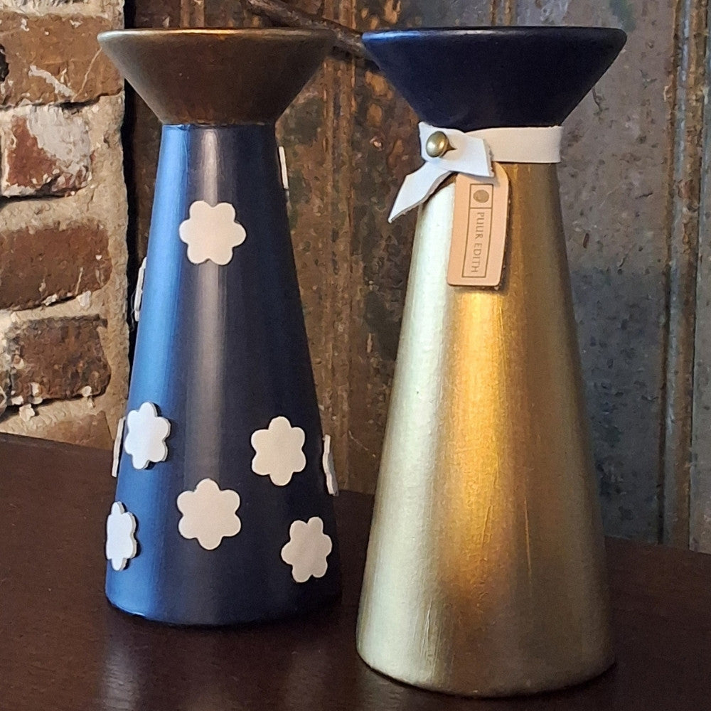 Tafelkandelaar_set_Blauwwit_bloemetjes - Puur Edith