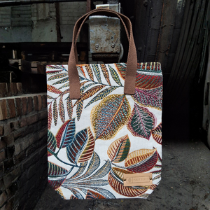 Jacquard shopper tas small | Leaf