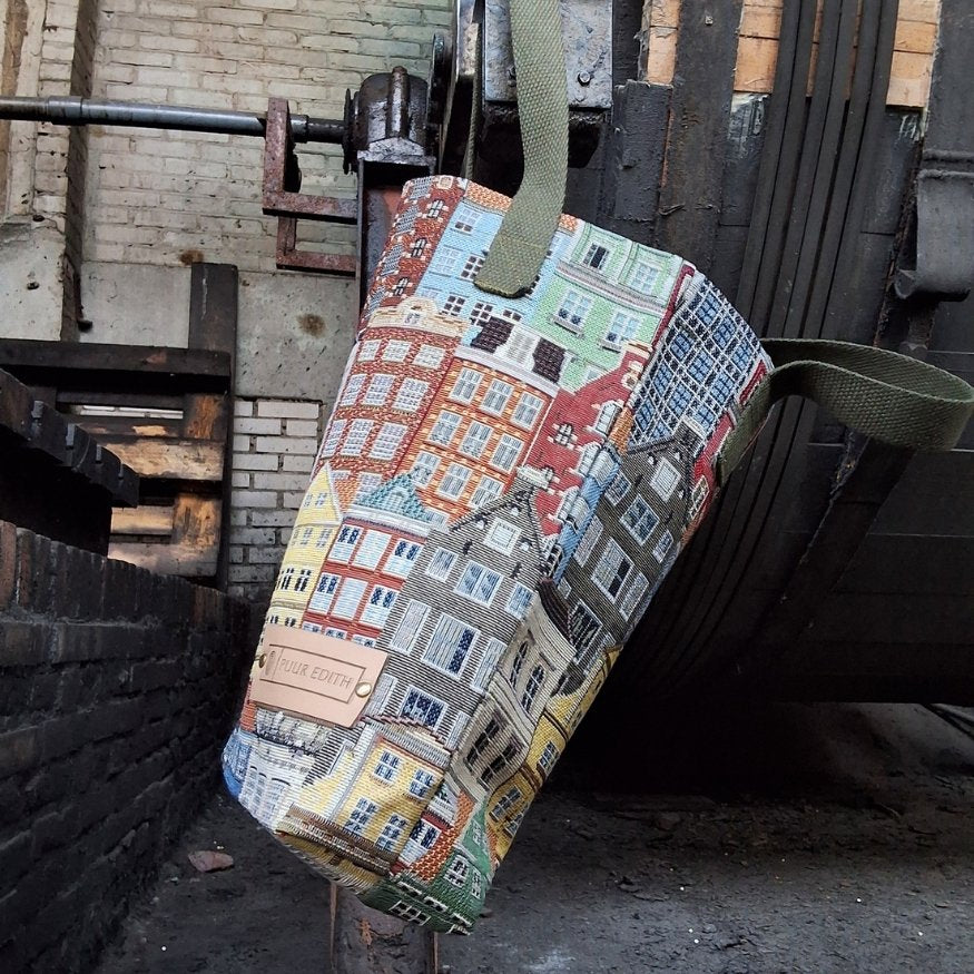 JacquardshoppertassmallGeveltjes - Puur Edith