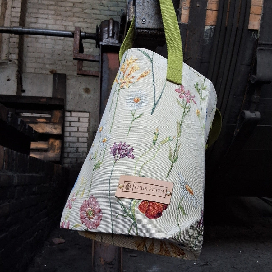 JacquardshoppertassmallWildebloemen - Puur Edith