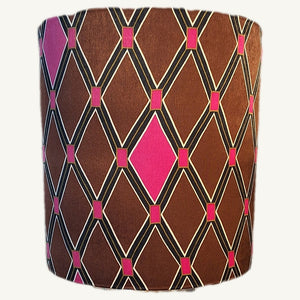 Lampenkap fuchsia ruit