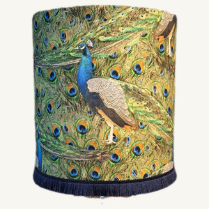 Lampenkap pauw met franje