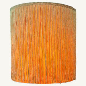 Lampenkap roze streep met franje