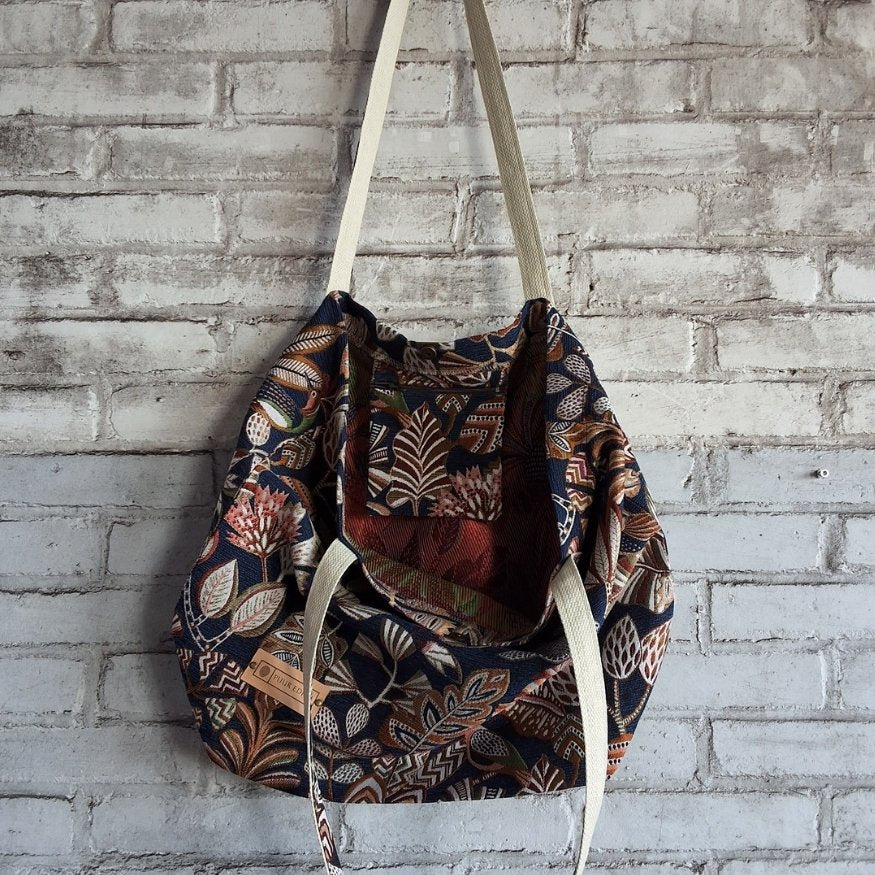 Shopper_tas_large_Paradise_blauw_1 - Puur Edith