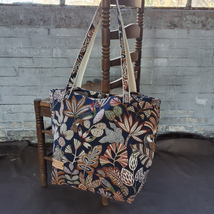 Shopper_tas_large_Paradise_blauw_3 - Puur Edith