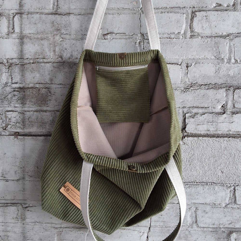 Shopper tas medium | Olijf groen