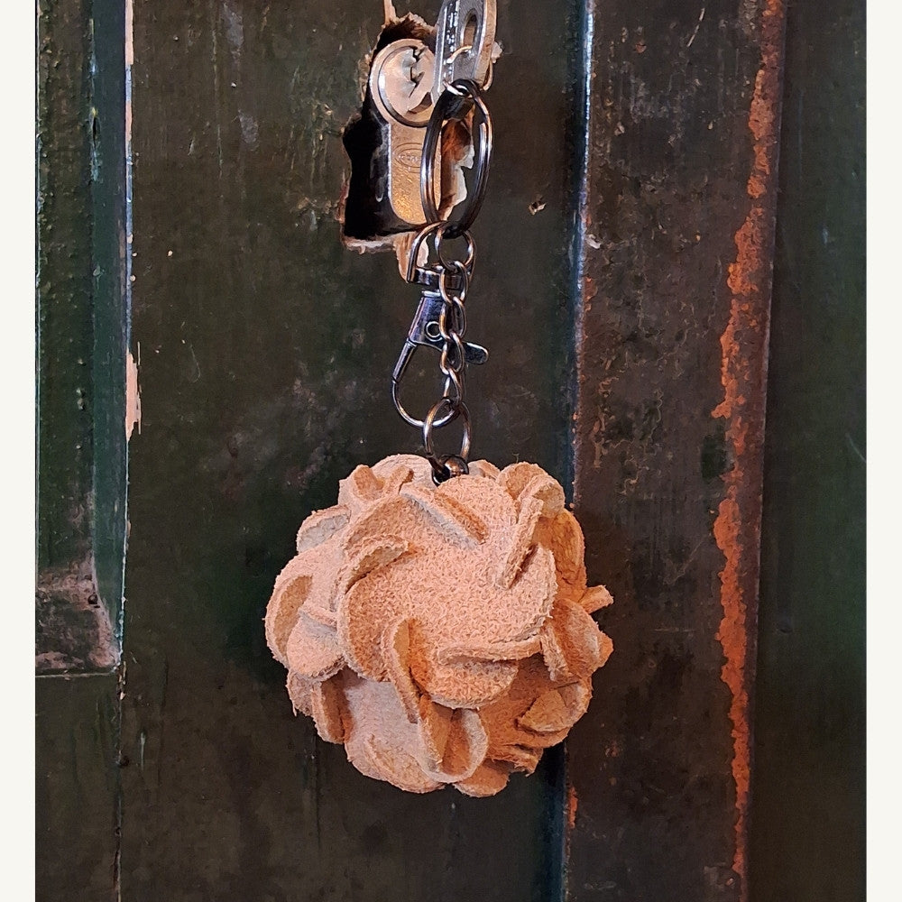 Sleutelhanger_Hortensia_Naturel_Bruin - Puur Edith