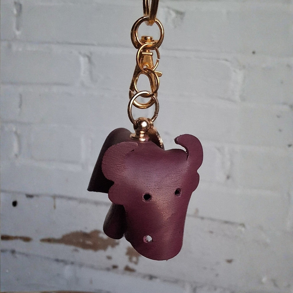 Sleutelhanger_Stier_bordeaux_rood - Puur Edith