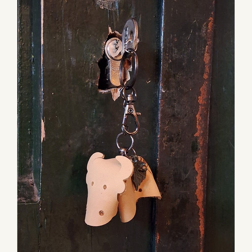 Sleutelhanger_Stier_wit - Puur Edith