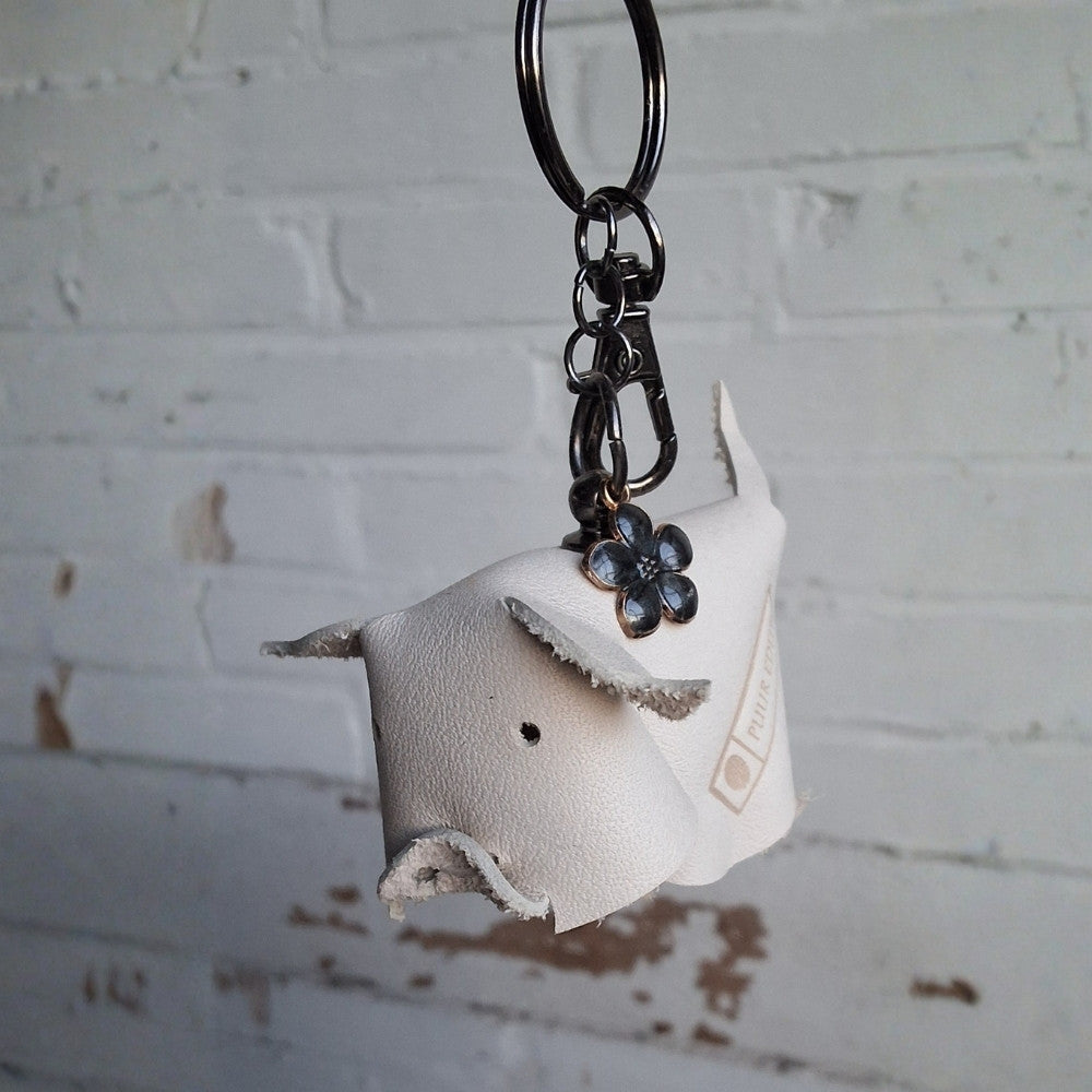 Sleutelhanger_Varken_wit - Puur Edith