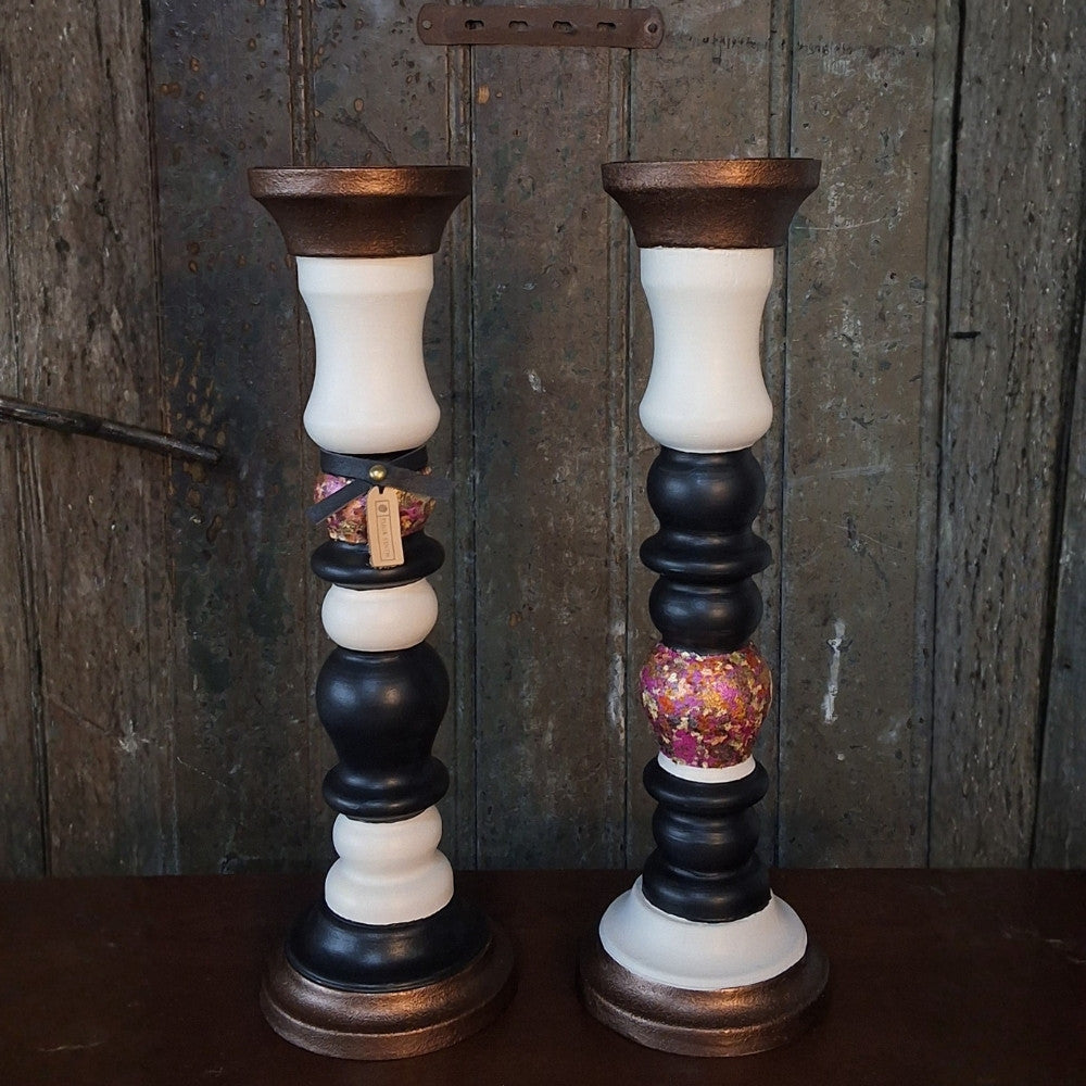 Tafelkandelaarset_Zwartwit_Fuchsia - Puur Edith